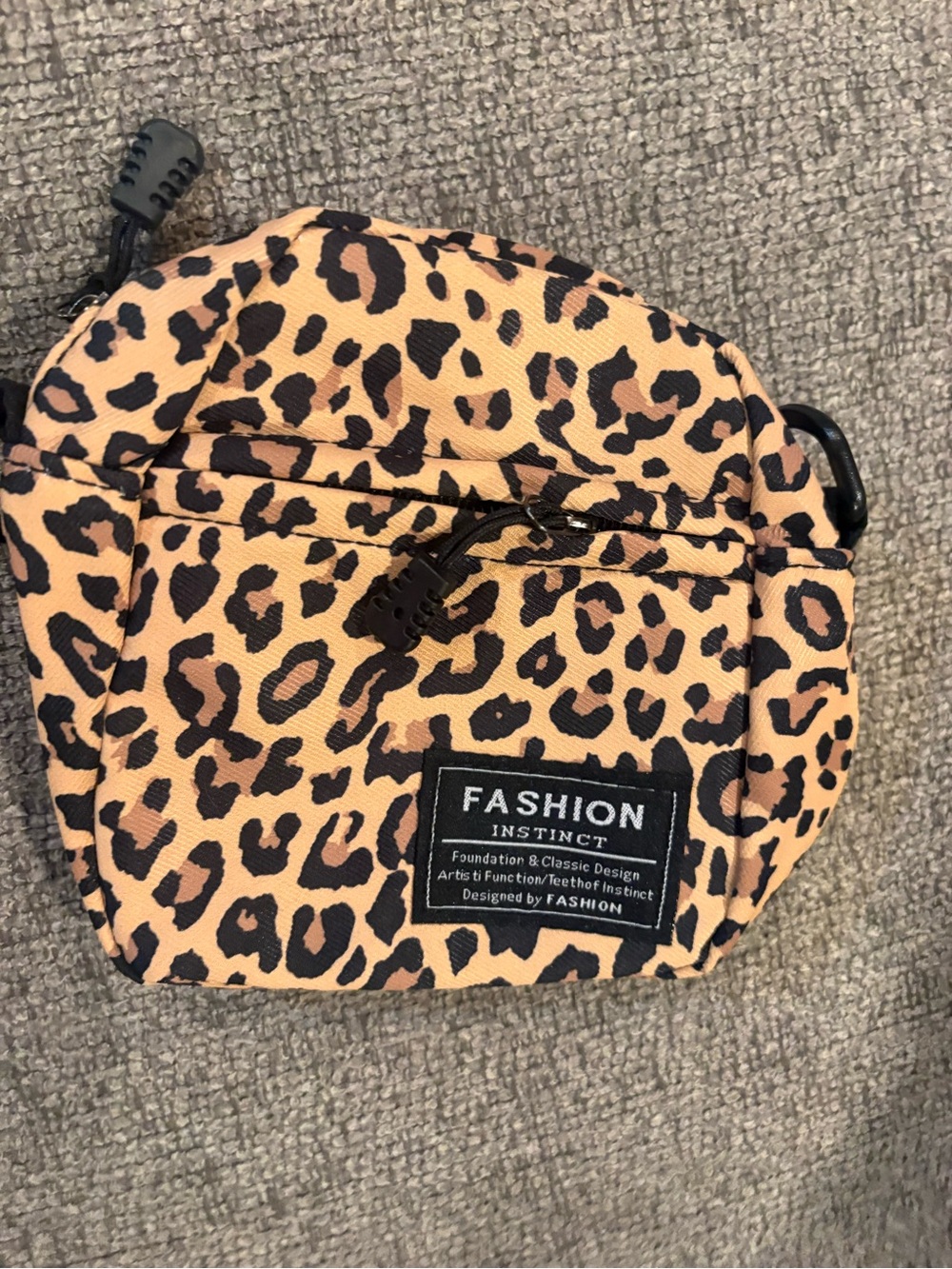 Fashion Nova Leopard Print Mini Crossbody - Tan & Black